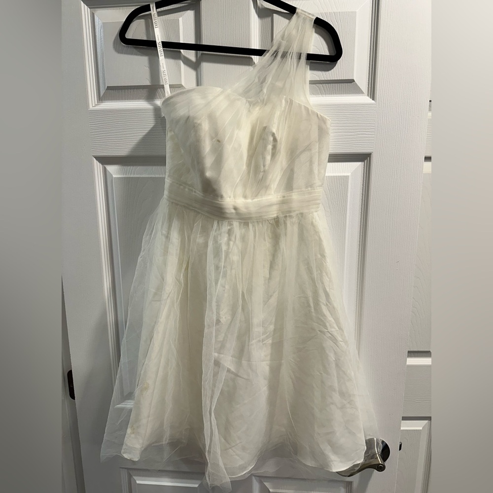 Elegant White David’s Bridal Dress